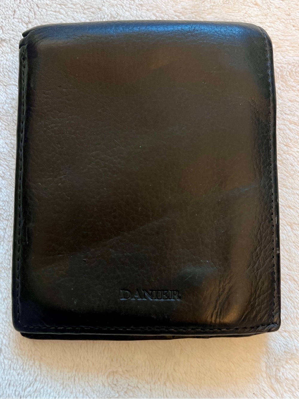 DANIER Black Leather Men's Bifold Wallet
